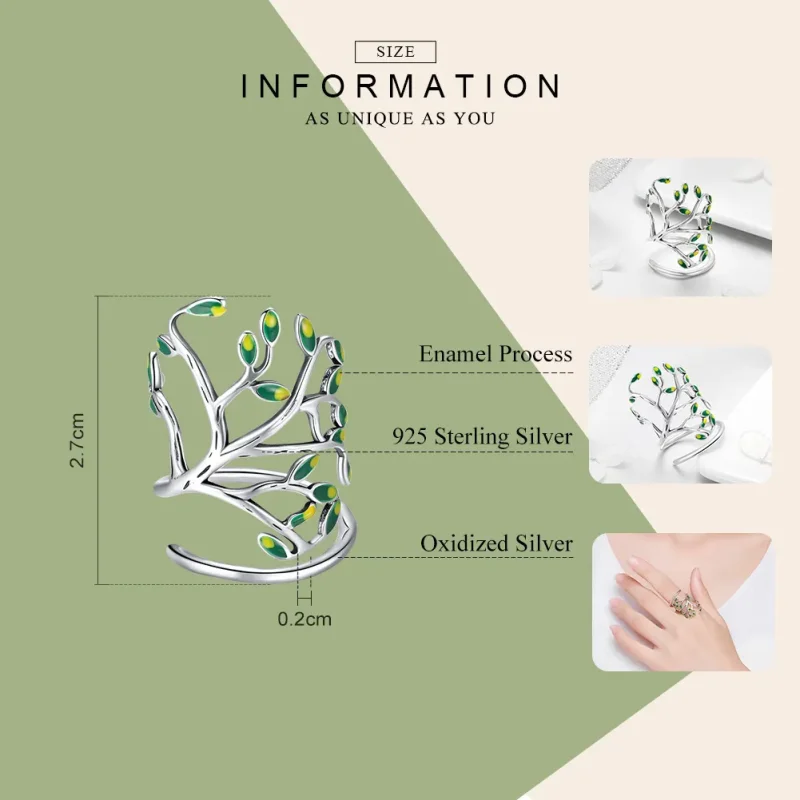 (imagine pentru) Inel Tip Pandora cu Arborele vieții din argint - SCR454 - Vizualizare 3