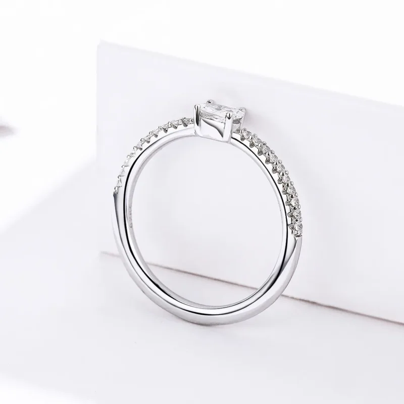 (imagine pentru) Inel Tip Pandora cu Clear Stone din argint - SCR524 - Vizualizare 3