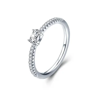 (imagine pentru) Inel Tip Pandora cu Clear Stone din argint - SCR524
