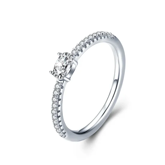 (imagine pentru) Inel Tip Pandora cu Clear Stone din argint - SCR524
