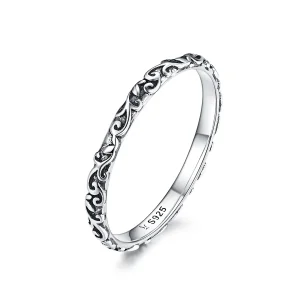 (imagine pentru) Inel Tip Pandora cu Modele retro din argint - SCR513