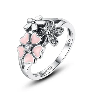 (imagine pentru) Inel Tip Pandora cu floare de cires din argint - SCR004