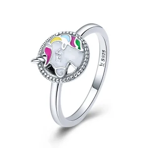 (imagine pentru) Inel Tip Pandora cu Memorie Unicorn din argint - SCR388