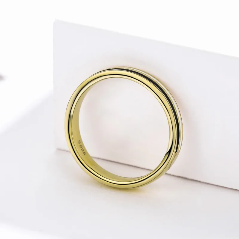 (imagine pentru) Inel Tip Pandora cu Modă placat cu aur de 14 k - SCR523 - Vizualizare 4