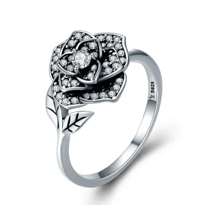 (imagine pentru) Inel Tip Pandora cu Rose Love din argint - SCR382