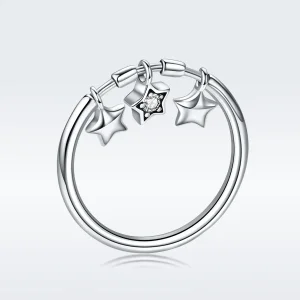 (imagine pentru) Inel Tip Pandora cu Stele Gardiene din argint - SCR406