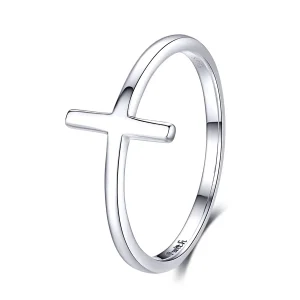 (imagine pentru) Inel Tip Pandora cu Traversa din argint - SCR562
