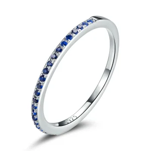 (imagine pentru) Inel stil Pandora cu inel oceanic albastru - SCR740-BU