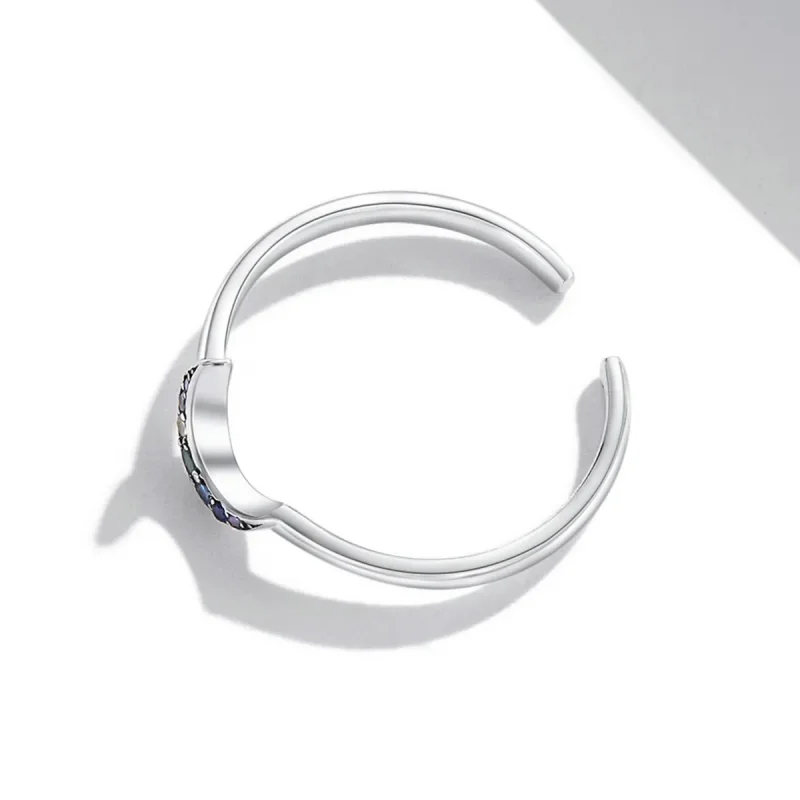 (imagine pentru) Inelul deschis Pandora Style Shine The Moon - SCR778 - Vizualizare 3