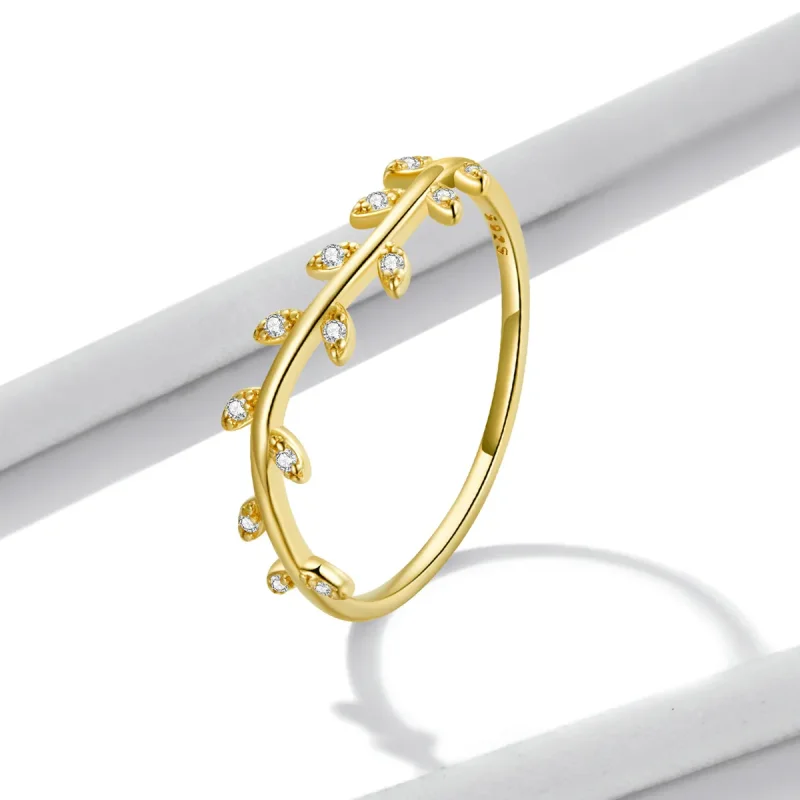 (imagine pentru) Pandora Style Beautiful Leaves Ring - BSR210 - Vizualizare 2
