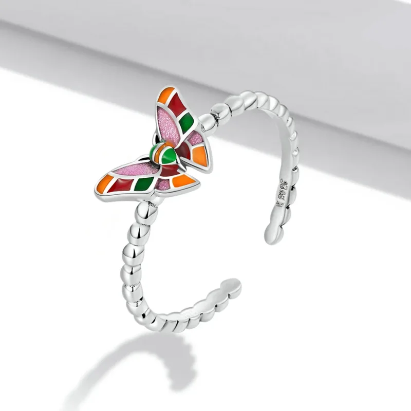 (imagine pentru) Pandora Style Brilliant Butterfly Open Ring - SCR782 - Vizualizare 2