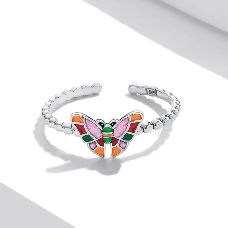 (imagine pentru) Pandora Style Brilliant Butterfly Open Ring - SCR782 - Vizualizare 3
