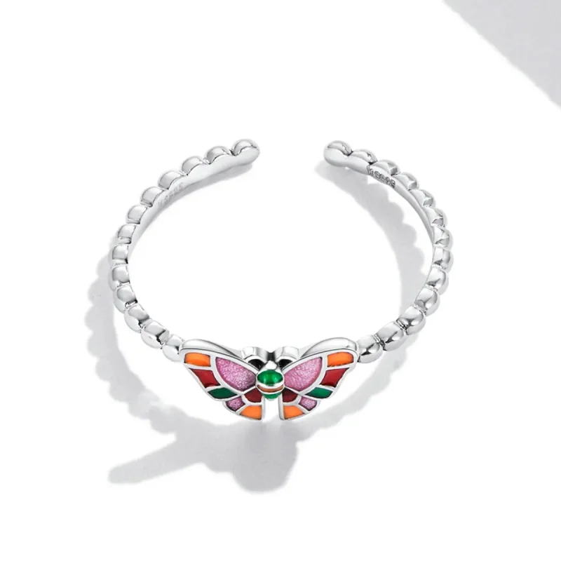 (imagine pentru) Pandora Style Brilliant Butterfly Open Ring - SCR782 - Vizualizare 4