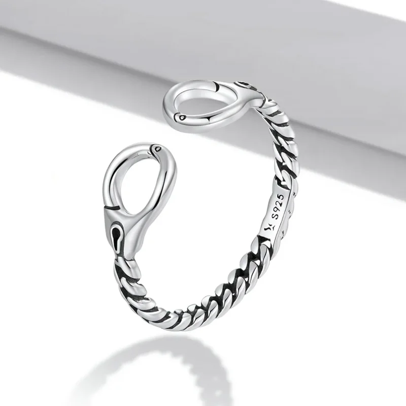 (imagine pentru) Pandora Style Creative Handcuffs Open Ring - SCR791 - Vizualizare 2