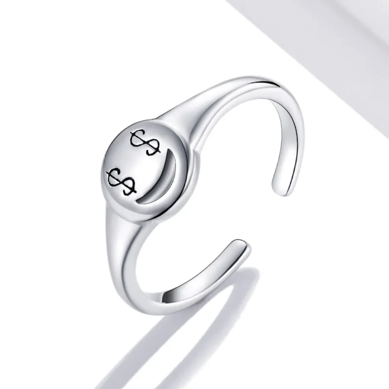 (imagine pentru) Pandora Style Emoji - Vezi banii cu ochii deschiși - Inel reglabil - SCR738 - Vizualizare 2