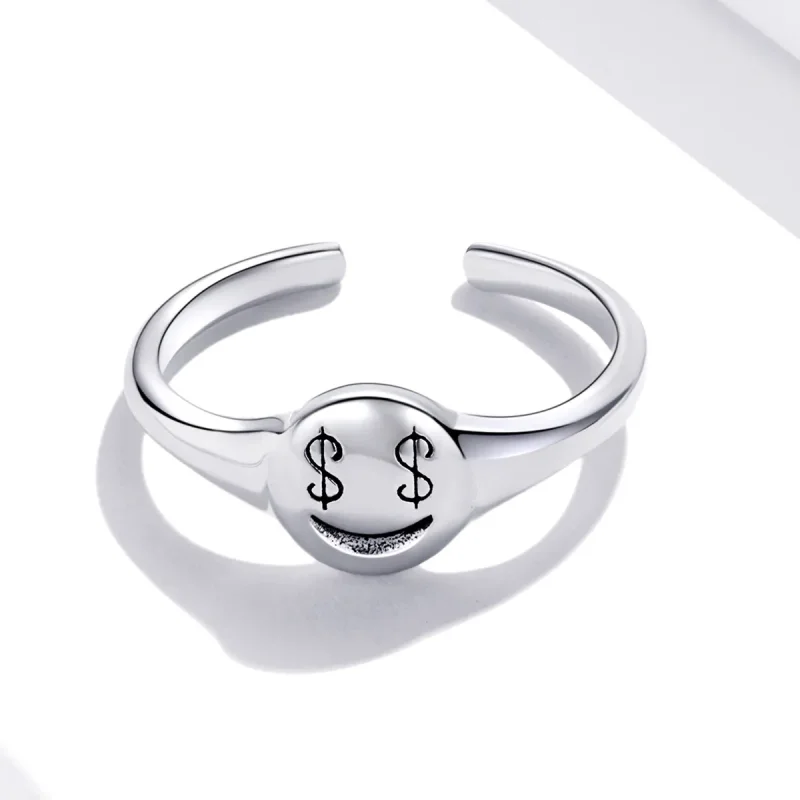 (imagine pentru) Pandora Style Emoji - Vezi banii cu ochii deschiși - Inel reglabil - SCR738 - Vizualizare 3