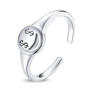 (imagine pentru) Pandora Style Emoji - Vezi banii cu ochii deschiși - Inel reglabil - SCR738