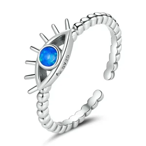 (imagine pentru) Pandora Style Evil Eye Beaded Open Ring - BSR223