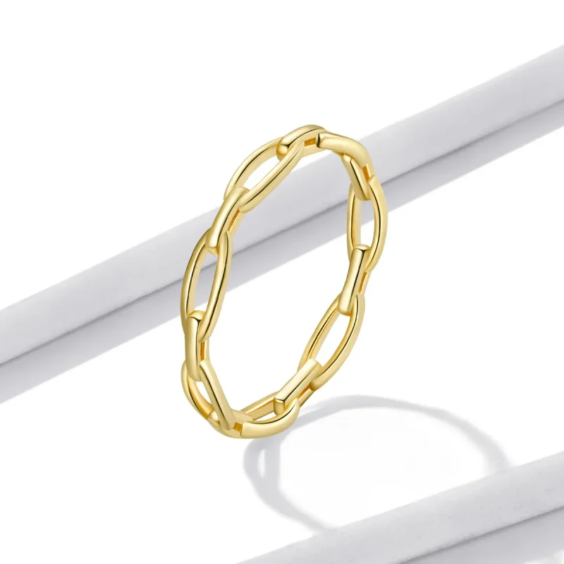 (imagine pentru) Pandora Style French Chain Ring - BSR211 - Vizualizare 2