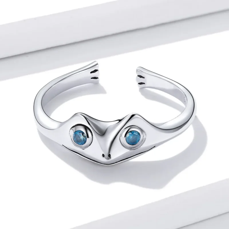 (imagine pentru) Pandora Style Funny Frog Open Ring - BSR197 - Vizualizare 4