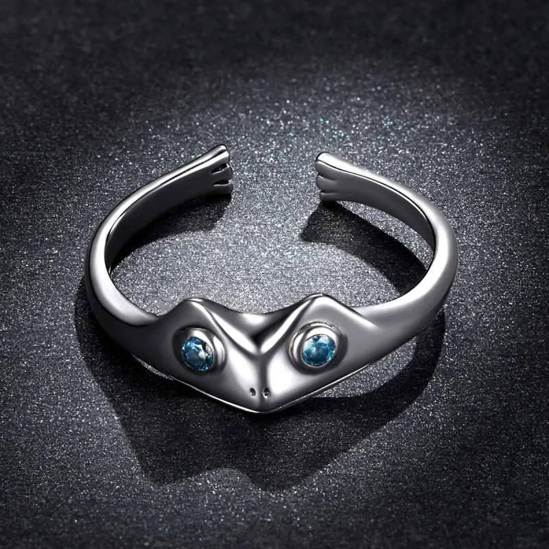 (imagine pentru) Pandora Style Funny Frog Open Ring - BSR197 - Vizualizare 5