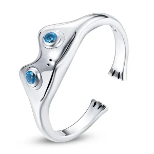 (imagine pentru) Pandora Style Funny Frog Open Ring - BSR197