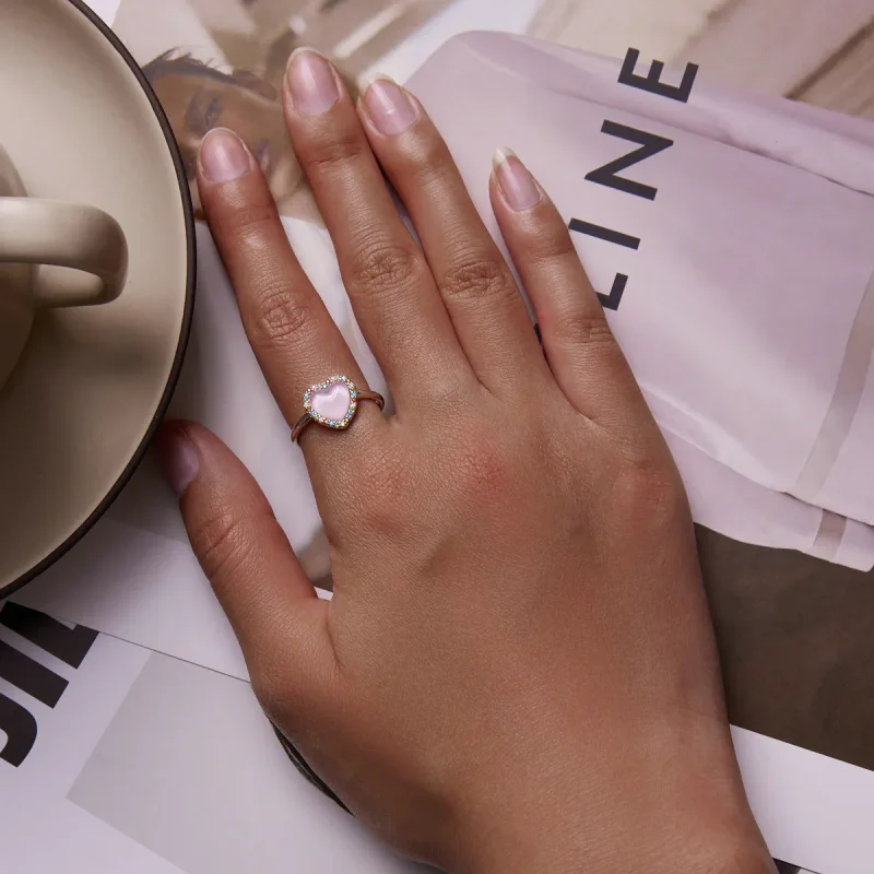 (imagine pentru) Pandora Style Girl Love Open Ring - SCR803 - Vizualizare 5