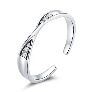 (imagine pentru) Pandora Style Mobius Ring Pair Ring - Female Open Ring - SCR750
