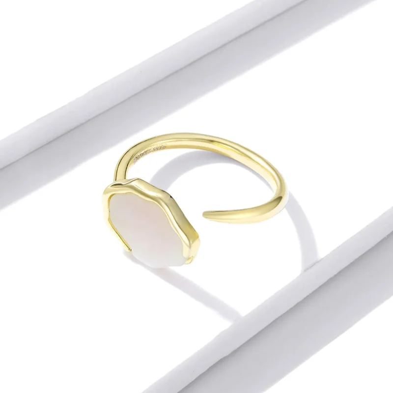 (imagine pentru) Pandora Style Rainbow Mother of Pearl Open Ring - BSR174 - Vizualizare 3