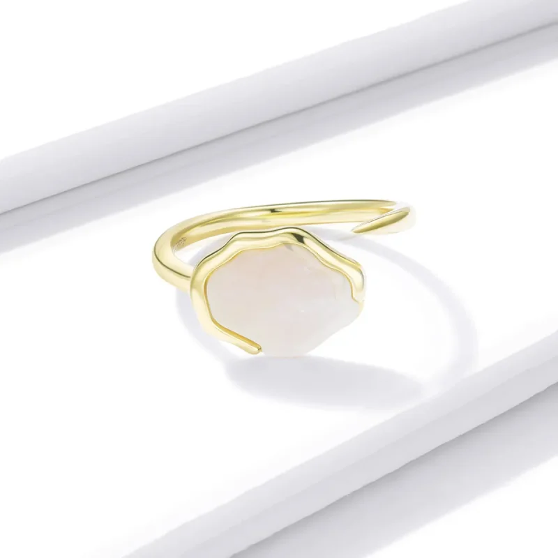 (imagine pentru) Pandora Style Rainbow Mother of Pearl Open Ring - BSR174 - Vizualizare 4