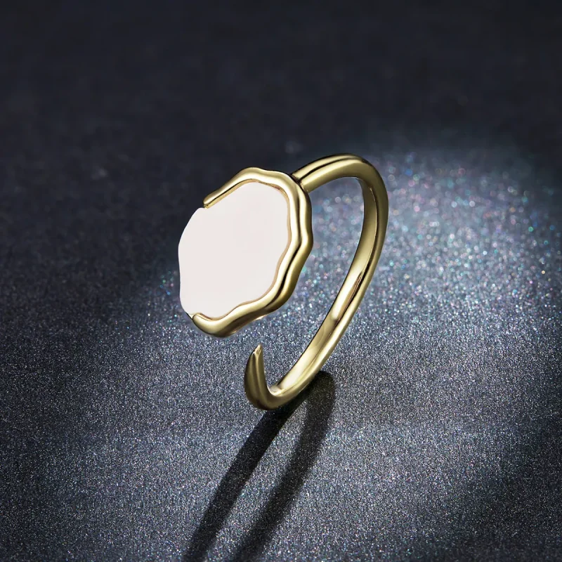 (imagine pentru) Pandora Style Rainbow Mother of Pearl Open Ring - BSR174 - Vizualizare 5