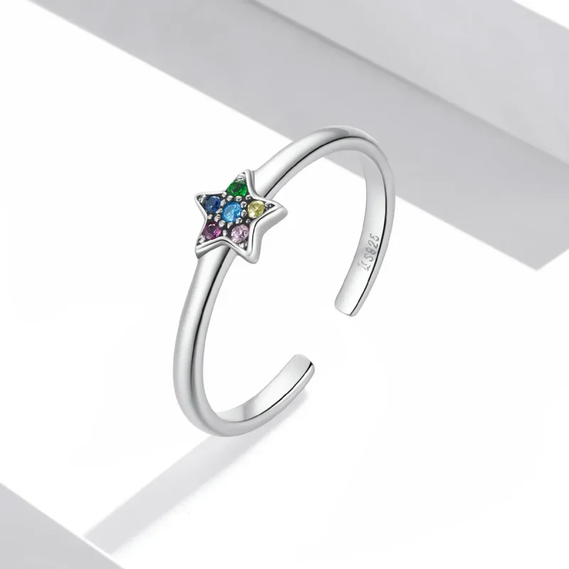 (imagine pentru) Pandora Style Shine Star Open Ring - SCR777 - Vizualizare 2