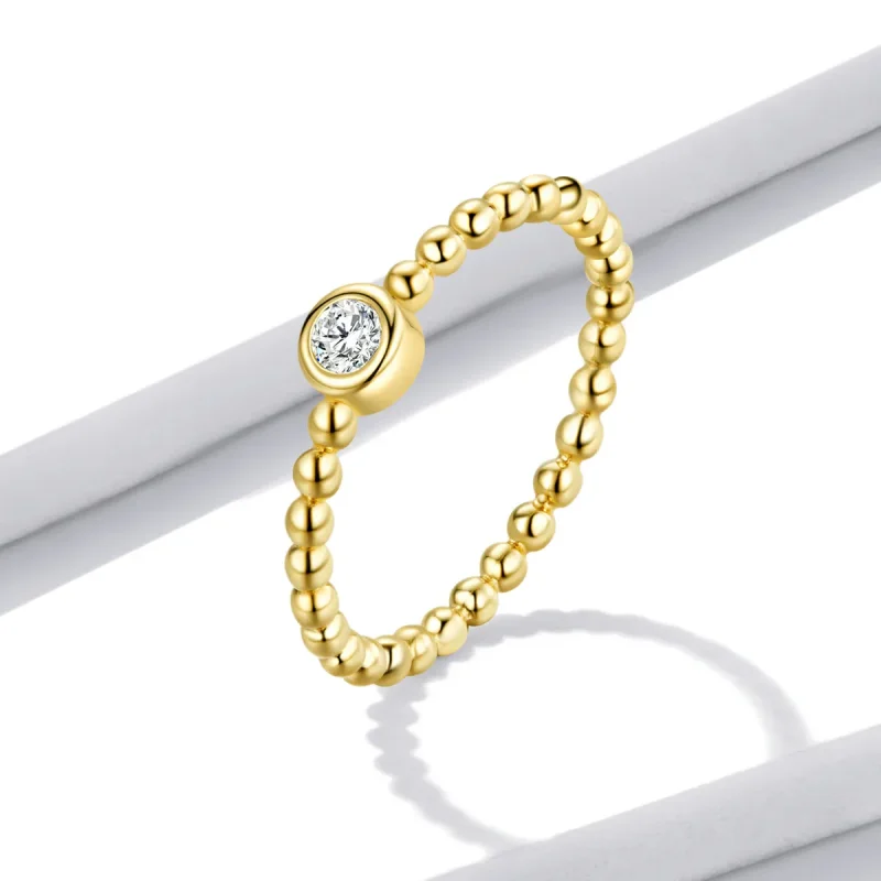 (imagine pentru) Pandora Style Simple - Round Zirconium Ring - BSR208 - Vizualizare 2
