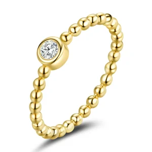 (imagine pentru) Pandora Style Simple - Round Zirconium Ring - BSR208