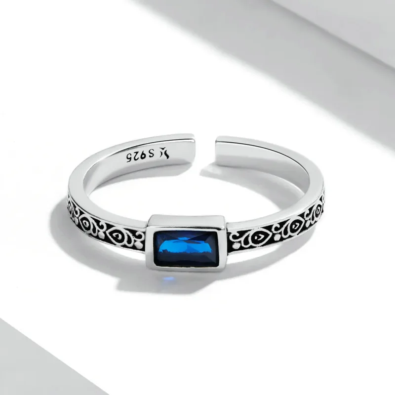 (imagine pentru) Stil Pandora cu model retro - Inel deschis cu zirconiu - SCR768 - Vizualizare 3