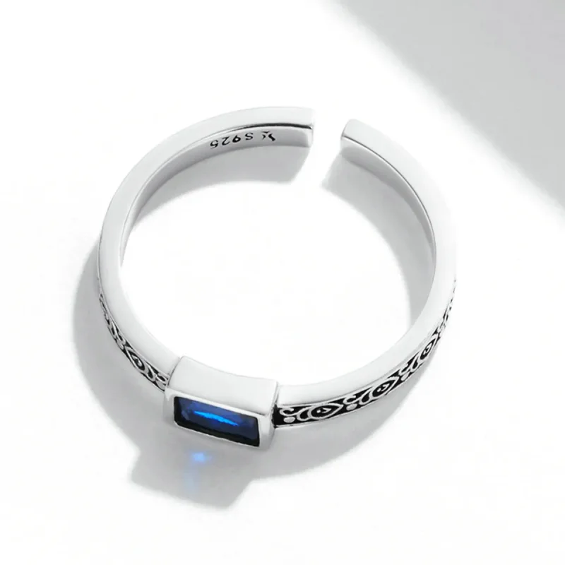 (imagine pentru) Stil Pandora cu model retro - Inel deschis cu zirconiu - SCR768 - Vizualizare 4