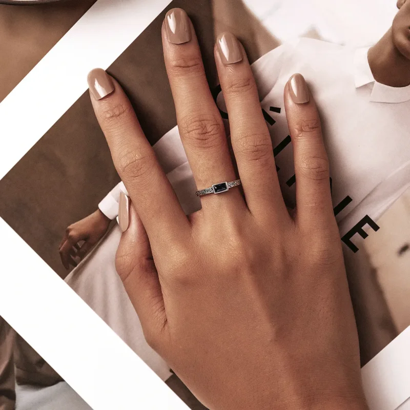 (imagine pentru) Stil Pandora cu model retro - Inel deschis cu zirconiu - SCR768 - Vizualizare 5