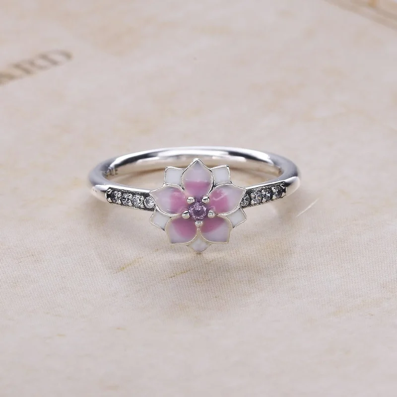 (imagine pentru) Floare de magnolie - 191026PCZ - Inele PANDORA - Vizualizare 2