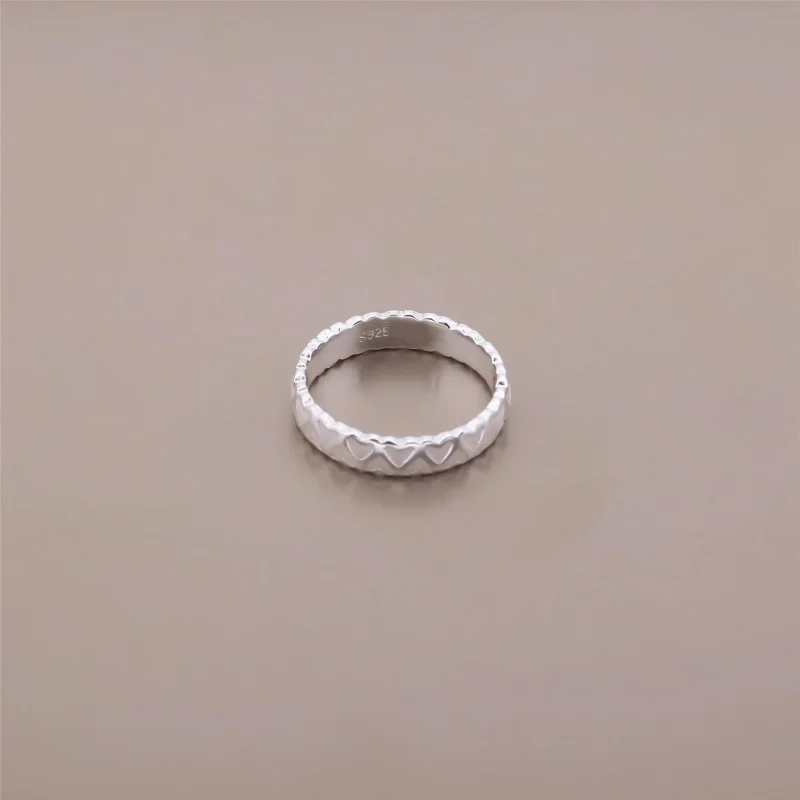 (imagine pentru) Heart silver ring with silver enamel - 190975EN23 - Inele PANDOR - Vizualizare 3