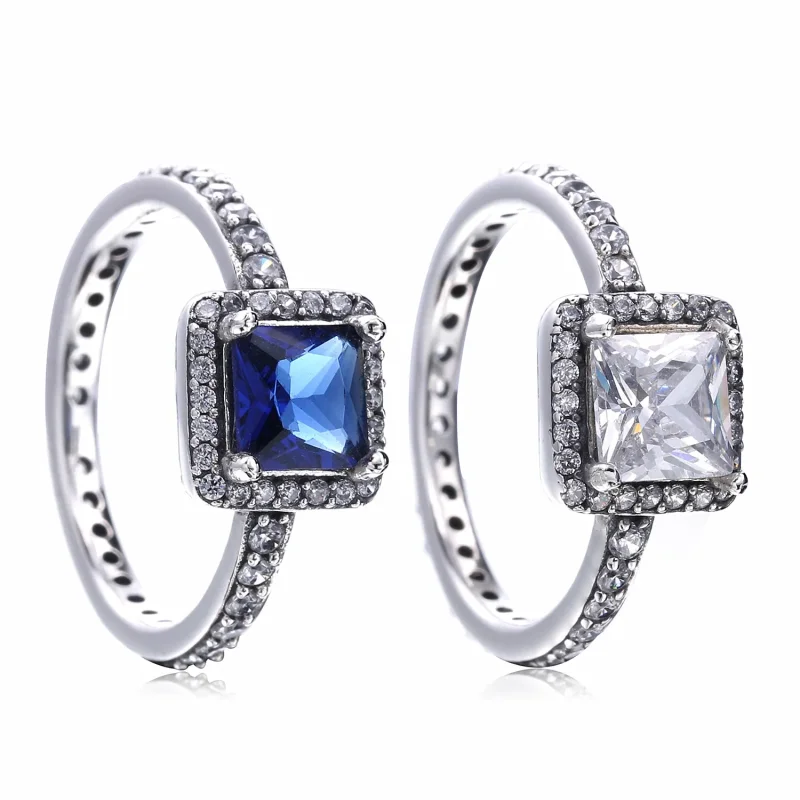 (imagine pentru) Inel cu formă pătrată, din argint 925, cu zirconiu cubic - 19094 - Vizualizare 4