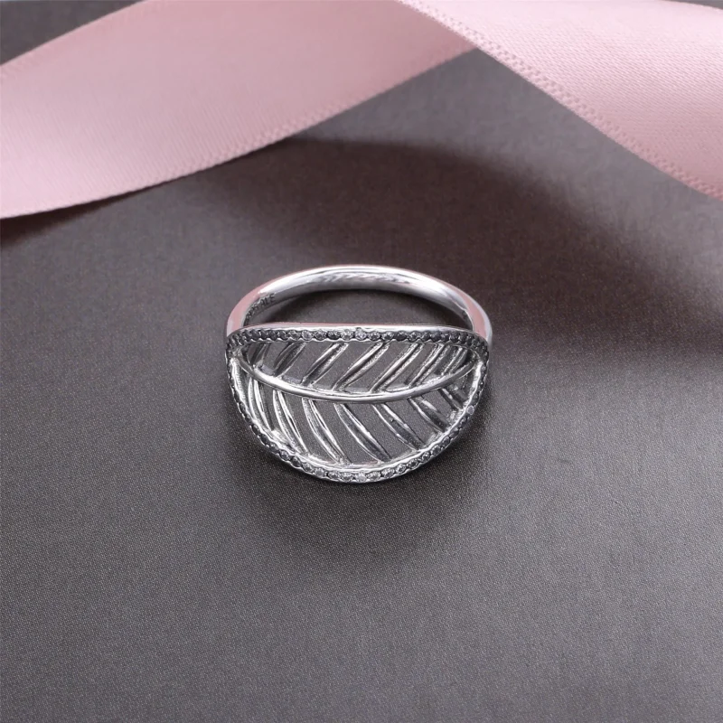 (imagine pentru) Inel cu frunză de palmier din argint 925, cu zirconiu cubic - 19 - Vizualizare 2