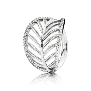(imagine pentru) Inel cu frunză de palmier din argint 925, cu zirconiu cubic - 19