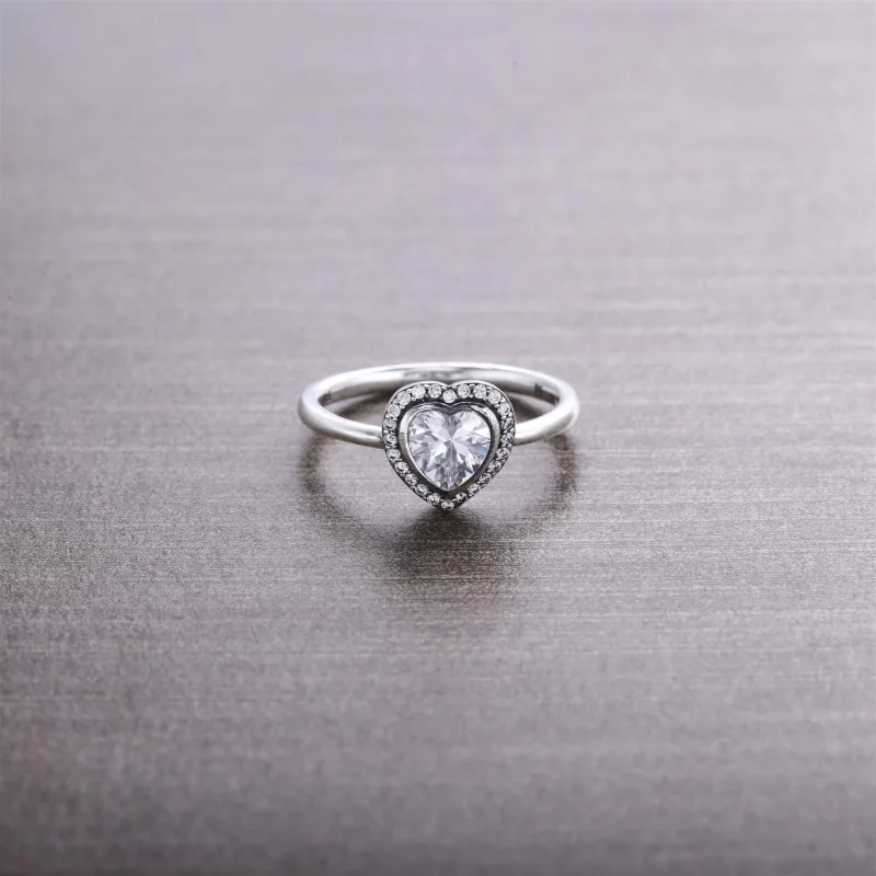 (imagine pentru) Inel cu inimă, din argint 925, cu zirconiu cubic - 190929CZ - In - Vizualizare 2