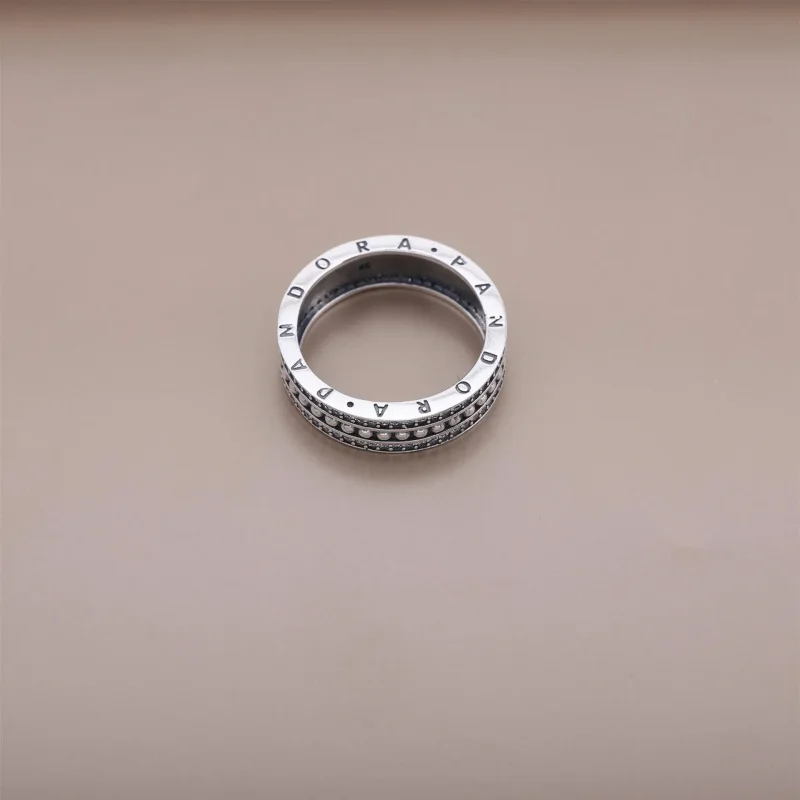 (imagine pentru) Inel cu logo PANDORA, din argint 925, cu zirconiu cubic transpar - Vizualizare 3