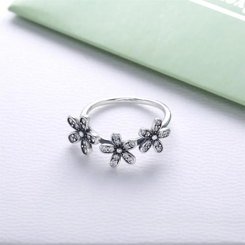 (imagine pentru) Inel cu margarete, din argint 925 cu zirconiu cubic - 190933CZ - - Vizualizare 2