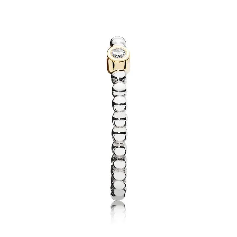 (imagine pentru) Inel din argint cu aur de 14k, diamant 0.03 ct TW h/vs - 190214D - Vizualizare 2