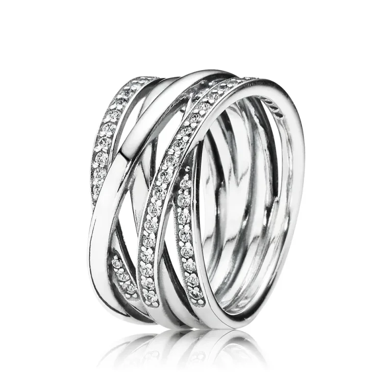 (imagine pentru) Inel din argint cu zirconiu cubic - 190919CZ - Inele PANDORA