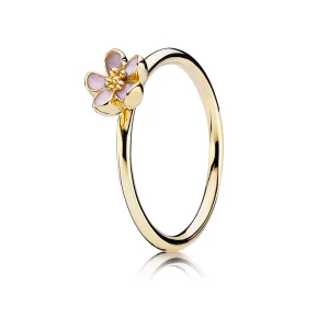 (imagine pentru) Inel din aur de 14k şi email roz - 150174EN40 - Inele PANDORA