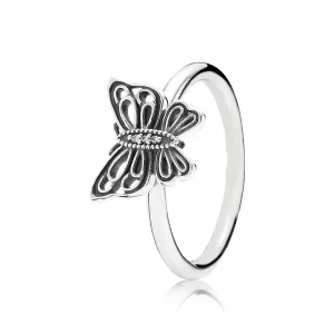 (imagine pentru) Inel "Dragostea prinde aripi", cu zirconiu cubic transparent - 1