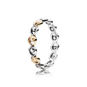(imagine pentru) Inel din argint 925 şi aur de 14k - 190961 - Inele PANDORA